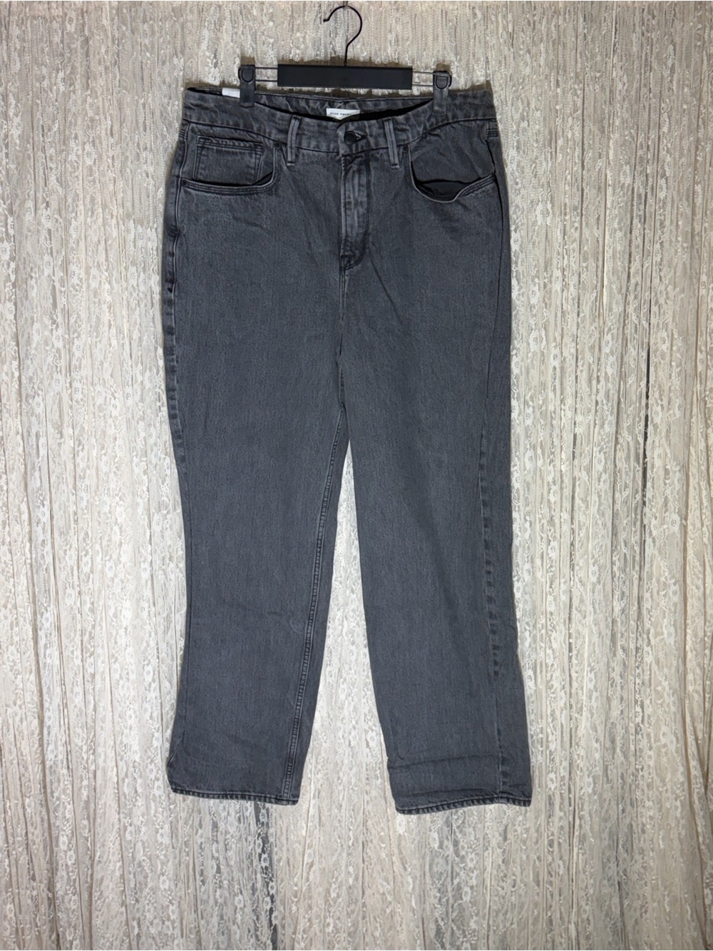 Good American Wide Leg Jeans in Charcoal Gray